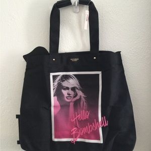 Victoria’s Secret VS Bombshell limited edition graphic canvas black tote bag
